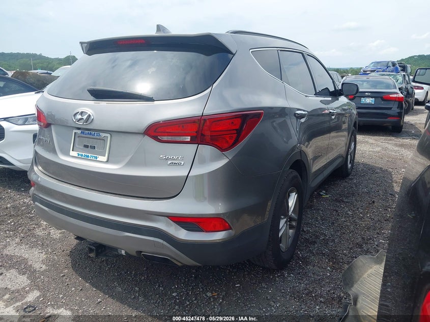 2017 Hyundai Santa fe VIN 5XYZUDLB8HG387919 IAAI salvage auction — FRONT END, Clear (Oklahoma), sold $2,250 on 2026-08-01 (photo 4)