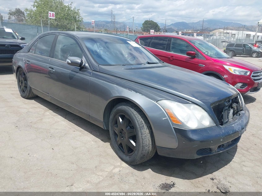 2004 Maybach 57 VIN WDBVF78J64A000495 IAAI salvage auction — FRONT & REAR, Salvage (California), sold $15,500 on 2026-07-22 (photo 1)