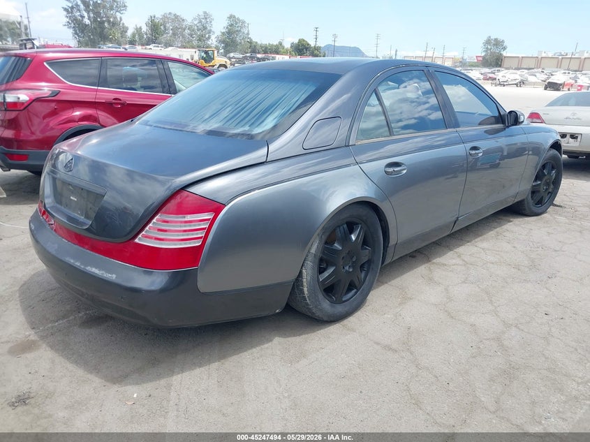 2004 Maybach 57 VIN WDBVF78J64A000495 IAAI salvage auction — FRONT & REAR, Salvage (California), sold $15,500 on 2026-07-22 (photo 4)