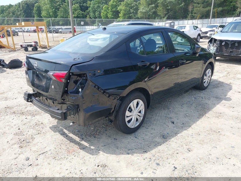 2025 Nissan Versa VIN 3N1CN8DV1SL877205 IAAI salvage auction — LEFT REAR, Salvage Title, sold $3,650 on 2026-07-30 (photo 4)