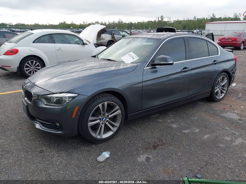 2017 BMW 3er VIN WBA8E5C56HK388728 IAAI salvage auction — REAR END, Salvage Title, sold $2,050 on 2026-07-29 (photo 2)