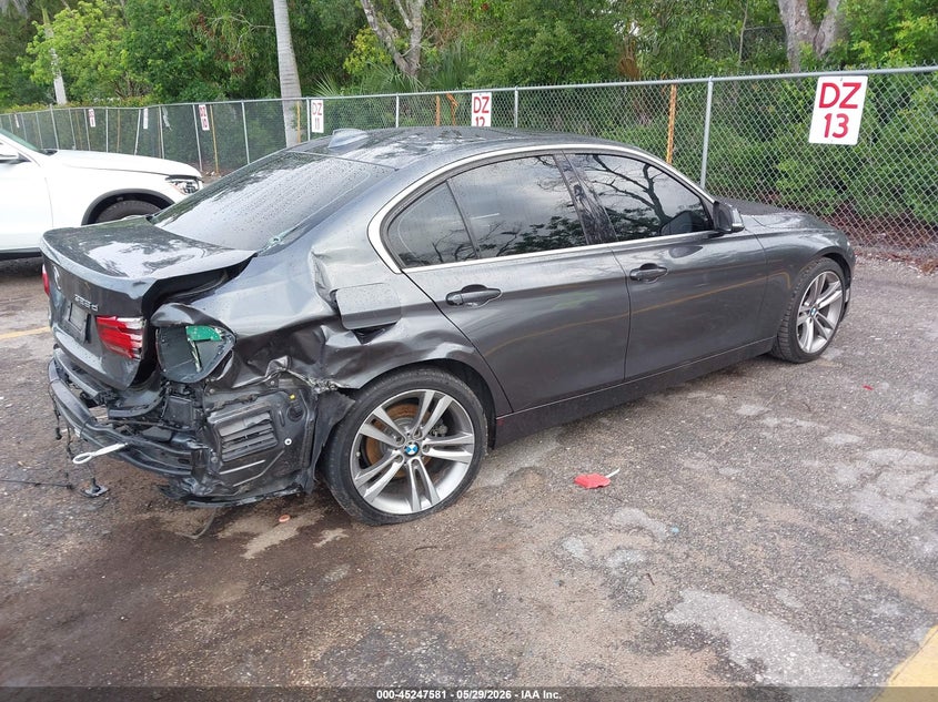 2017 BMW 3er VIN WBA8E5C56HK388728 IAAI salvage auction — REAR END, Salvage Title, sold $2,050 on 2026-07-29 (photo 4)
