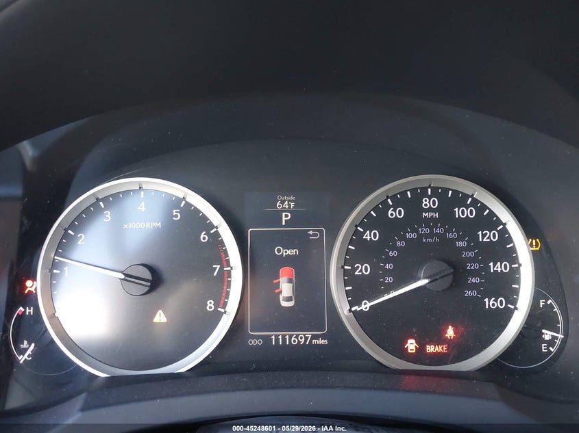 2014 Lexus Is VIN JTHBF1D27E5008727 IAAI salvage auction — LEFT SIDE, Salvage Title, sold $3,550 on 2026-07-09 (photo 7)