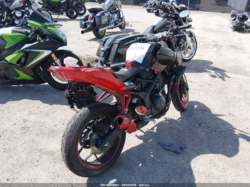 2025 Yamaha VIN MH3RH28E7SK001683 IAAI salvage auction — THEFT, Salvage (Texas), sold $525 on 2026-07-28 (photo 4)