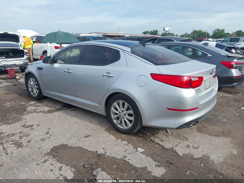2014 Kia Optima VIN 5XXGN4A77EG342781 IAAI salvage auction — FRONT END, Salvage Title, sold $1,300 on 2026-07-10 (photo 3)