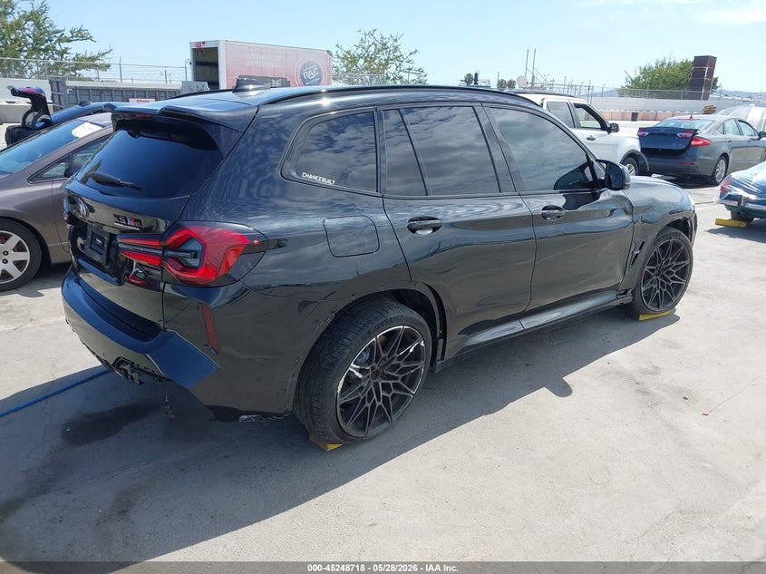 2023 BMW X3 m VIN 5YM13EC08P9R90428 IAAI salvage auction — REAR END, Clear - Dealer Only (California), sold $29,900 on 2026-07-08 (photo 4)