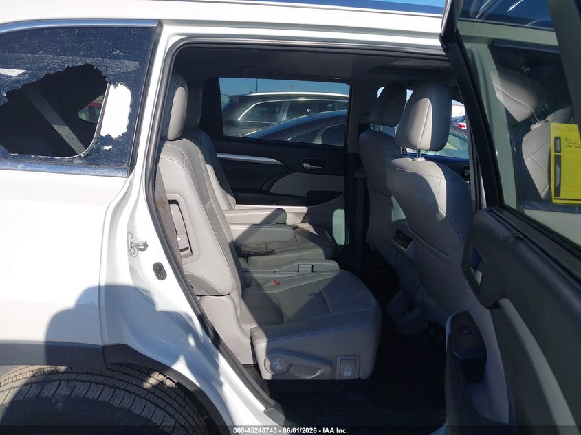 2018 Toyota Highlander VIN 5TDKZRFHXJS545363 IAAI salvage auction — HAIL, Original (Texas), sold $13,450 on 2026-08-25 (photo 8)