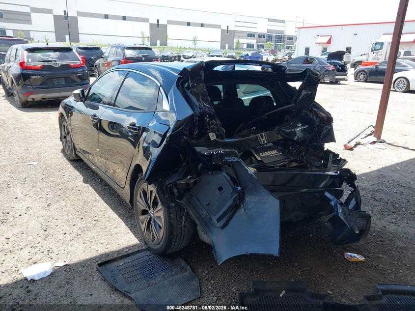 2018 Honda Civic VIN SHHFK7H52JU233845 IAAI salvage auction — REAR END, Salvage Title, sold $1,750 on 2026-07-21 (photo 3)