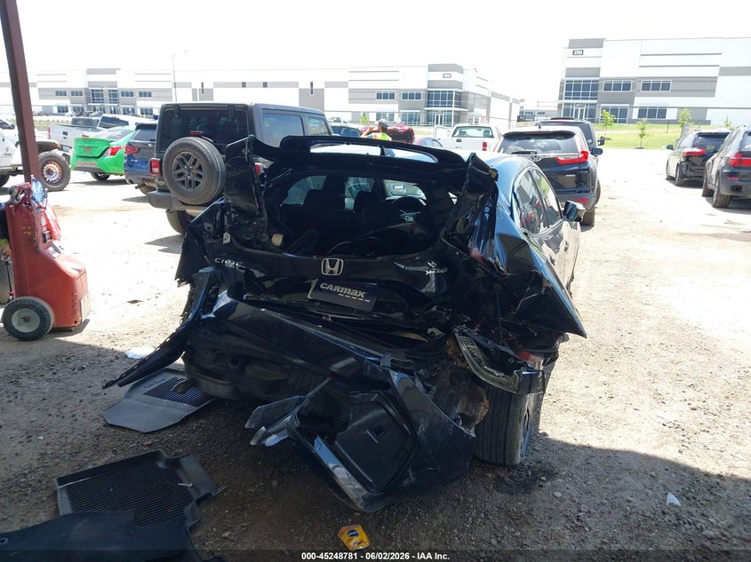 2018 Honda Civic VIN SHHFK7H52JU233845 IAAI salvage auction — REAR END, Salvage Title, sold $1,750 on 2026-07-21 (photo 4)
