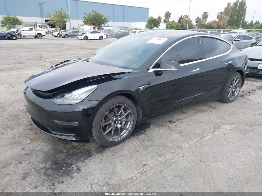2020 Tesla Model 3 VIN 5YJ3E1EC9LF640706 IAAI salvage auction — RIGHT FRONT, Salvage Title, sold $7,750 on 2026-07-09 (photo 2)