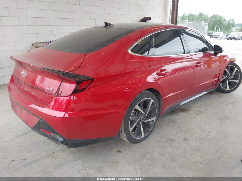 2021 Hyundai Sonata VIN 5NPEJ4J27MH092078 IAAI salvage auction — RIGHT FRONT, Salvage Title, sold $3,950 on 2026-07-08 (photo 4)