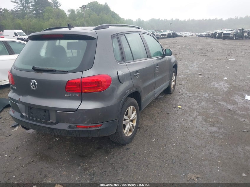 2015 Volkswagen Tiguan VIN WVGAV7AX0FW597288 IAAI salvage auction — LEFT FRONT, Salvage (Massachusetts), sold $425 on 2026-07-24 (photo 4)