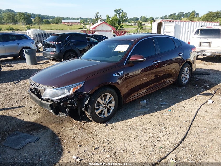 2018 Kia Optima VIN 5XXGT4L36JG229527 IAAI salvage auction — FRONT END, Salvage Title, sold $1,600 on 2026-07-09 (photo 2)