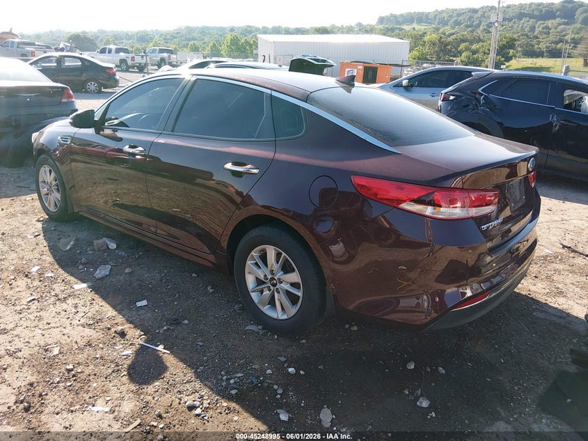 2018 Kia Optima VIN 5XXGT4L36JG229527 IAAI salvage auction — FRONT END, Salvage Title, sold $1,600 on 2026-07-09 (photo 3)