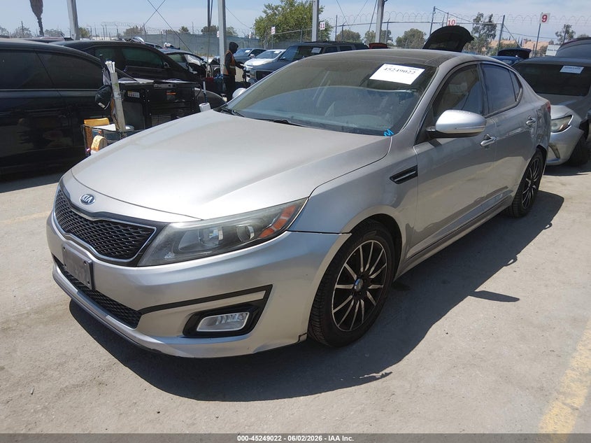 2015 Kia Optima VIN 5XXGN4A71FG416097 IAAI salvage auction — REAR END, Salvage Title, sold $1,200 on 2026-07-13 (photo 2)