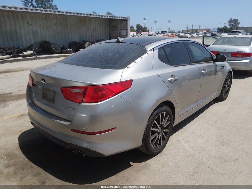 2015 Kia Optima VIN 5XXGN4A71FG416097 IAAI salvage auction — REAR END, Salvage Title, sold $1,200 on 2026-07-13 (photo 4)