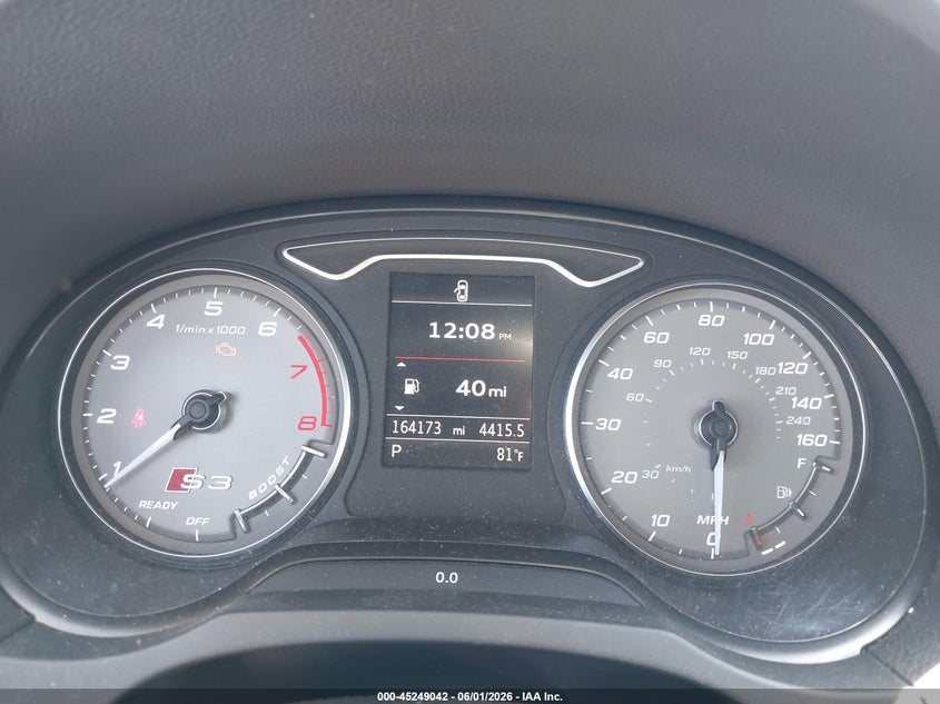 2016 Audi S3 VIN WAUB1GFF8G1012229 IAAI salvage auction — RIGHT REAR, Salvage Title, sold $4,675 on 2026-07-13 (photo 7)