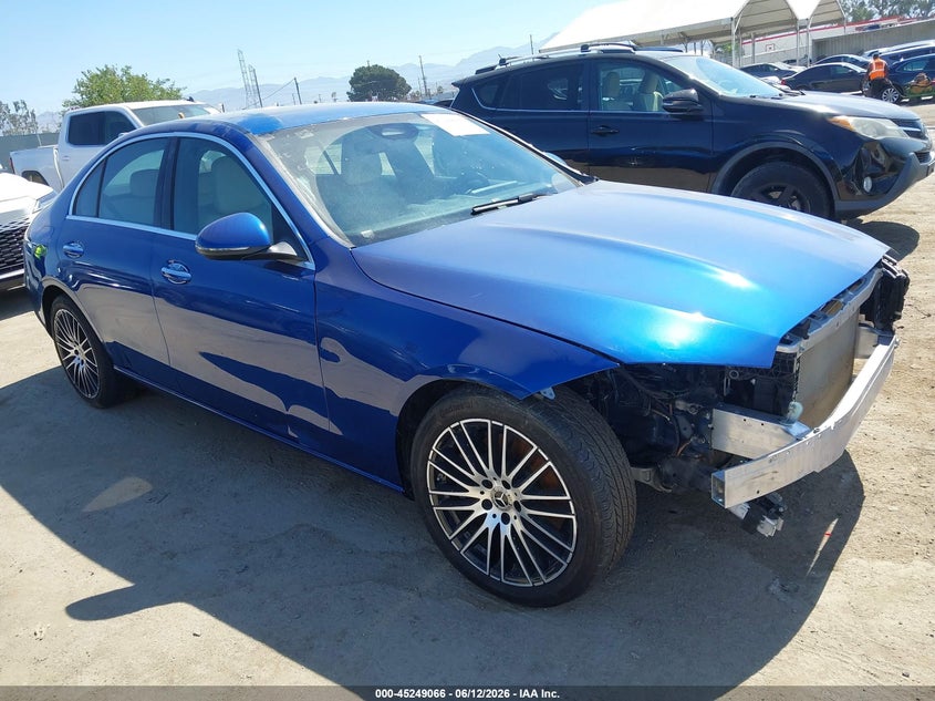 2024 Mercedes-benz C class VIN W1KAF4GB1RR185434 IAAI salvage auction — FRONT END, Salvage (California), sold $14,500 on 2026-07-22 (photo 1)