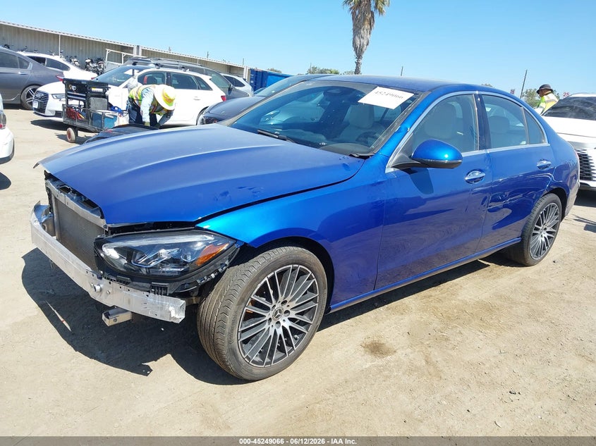 2024 Mercedes-benz C class VIN W1KAF4GB1RR185434 IAAI salvage auction — FRONT END, Salvage (California), sold $14,500 on 2026-07-22 (photo 2)