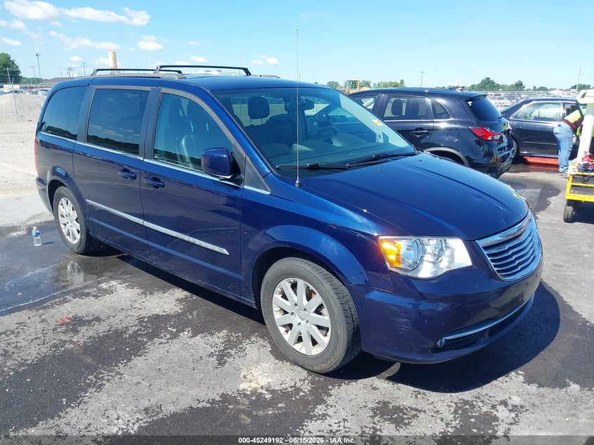 2014 Chrysler Town & country VIN 2C4RC1BG4ER398244 IAAI salvage auction — LEFT FRONT, Salvage Title, sold $1,600 on 2026-08-22 (photo 1)