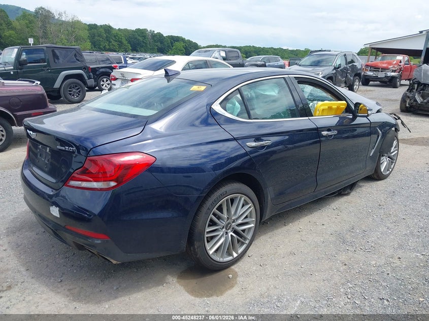 2021 Genesis G70 VIN KMTG64LA6MU075195 IAAI salvage auction — BIO HAZARD, Salvage Title, sold $200 on 2026-07-07 (photo 4)