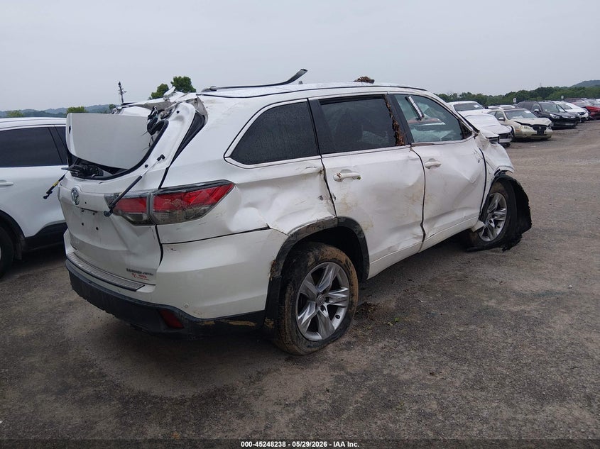 2015 Toyota Highlander VIN 5TDDKRFH1FS179958 IAAI salvage auction — FRONT & REAR, Salvage Title, sold $1,150 on 2026-07-23 (photo 4)