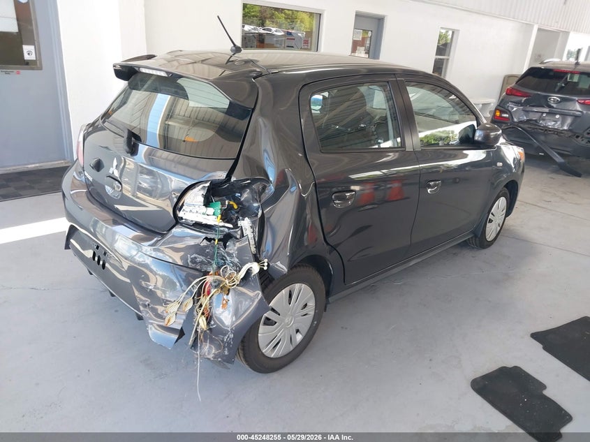 2024 Mitsubishi Mirage VIN ML32AUHJ7RH002579 IAAI salvage auction — RIGHT REAR, Salvage Title, sold $2,950 on 2026-07-15 (photo 4)