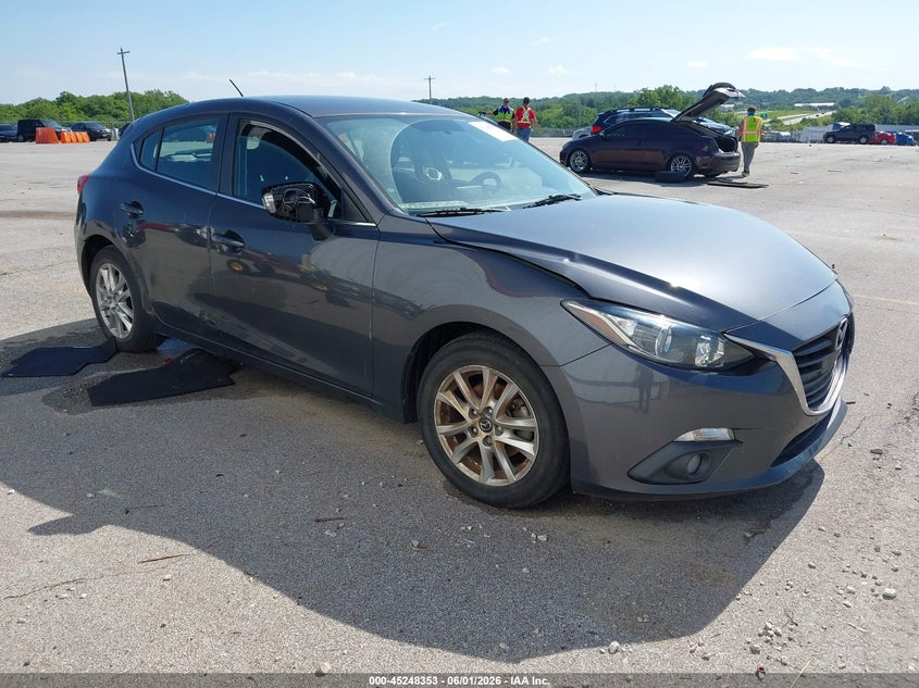 2015 Mazda 3 VIN 3MZBM1L71FM214512 IAAI salvage auction — LEFT FRONT, Salvage Title, sold $550 on 2026-07-23 (photo 1)