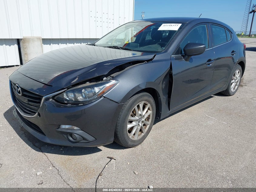 2015 Mazda 3 VIN 3MZBM1L71FM214512 IAAI salvage auction — LEFT FRONT, Salvage Title, sold $550 on 2026-07-23 (photo 2)