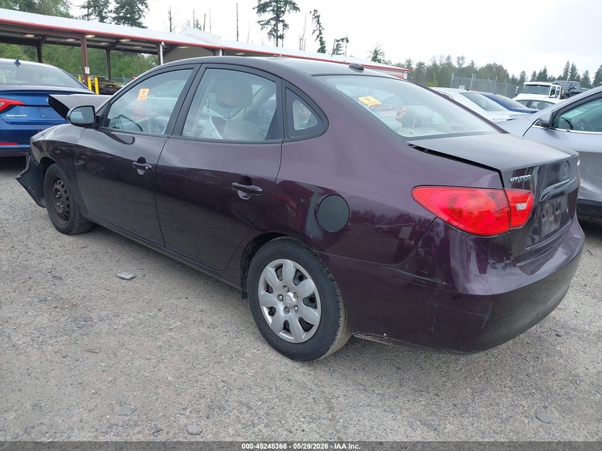 2007 Hyundai Elantra VIN KMHDU46D67U214738 IAAI salvage auction — BIOHAZARD/CHEMICAL, Bill Of Sale (Washington), sold $225 on 2026-07-16 (photo 3)