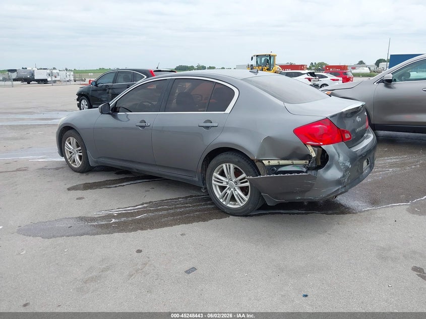 2011 Infiniti G25 VIN JN1DV6AR7BM650428 IAAI salvage auction — REAR END, Certificate Of Title (Nebraska), sold $1,050 on 2026-07-06 (photo 3)