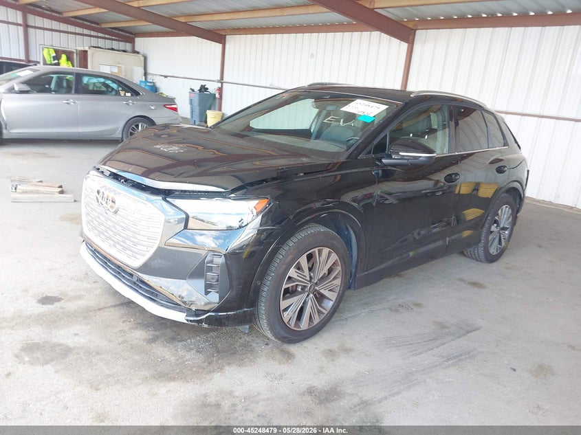 2023 Audi Q4 e-tron VIN WA1BCBFZXPP023296 IAAI salvage auction — RIGHT FRONT, Salvage Title, sold $8,125 on 2026-08-06 (photo 2)