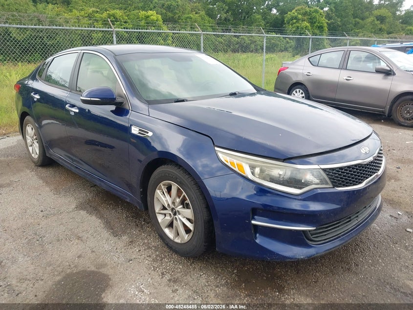 2018 Kia Optima VIN 5XXGT4L38JG225947 IAAI salvage auction — LEFT SIDE, Salvage Title, sold $1,775 on 2026-07-07 (photo 1)