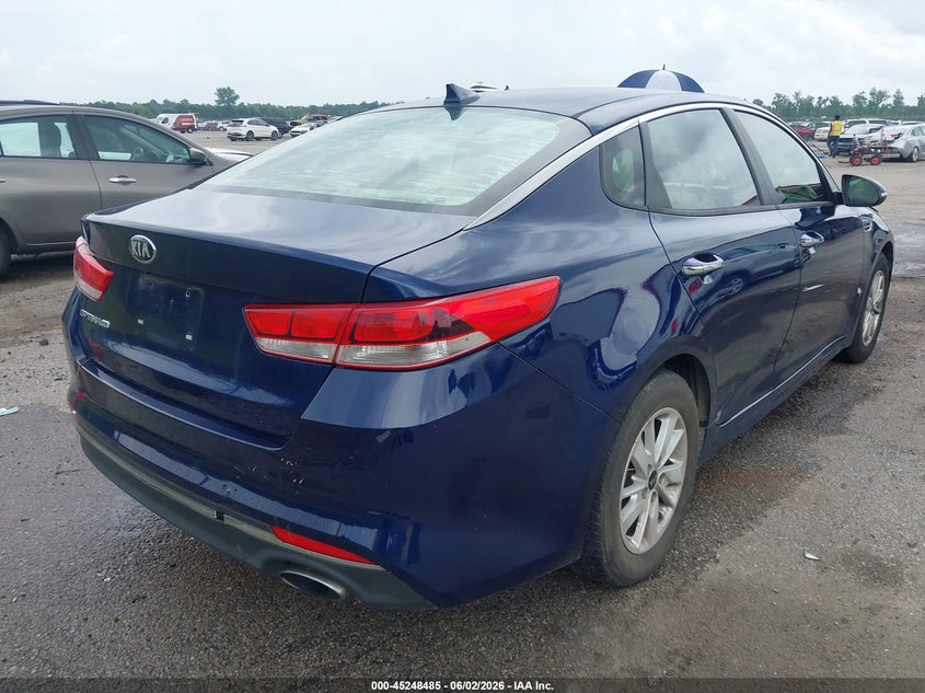2018 Kia Optima VIN 5XXGT4L38JG225947 IAAI salvage auction — LEFT SIDE, Salvage Title, sold $1,775 on 2026-07-07 (photo 4)