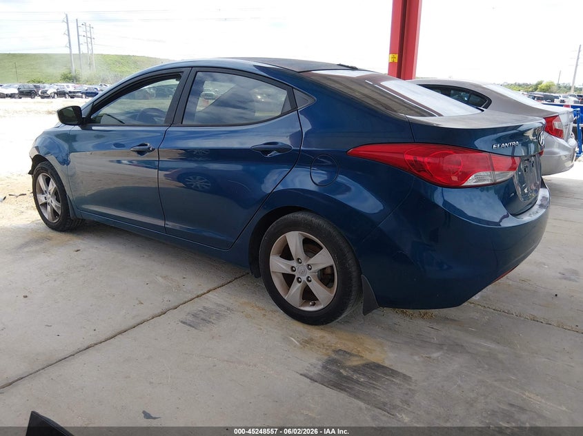 2013 Hyundai Elantra VIN KMHDH4AE6DU970747 IAAI salvage auction — FRONT END, Clear (Florida), sold $625 on 2026-07-14 (photo 3)