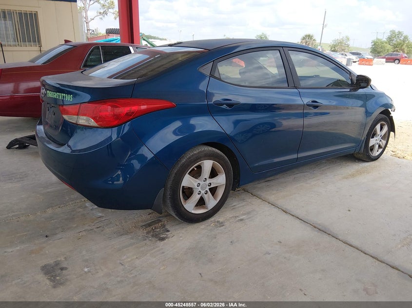 2013 Hyundai Elantra VIN KMHDH4AE6DU970747 IAAI salvage auction — FRONT END, Clear (Florida), sold $625 on 2026-07-14 (photo 4)