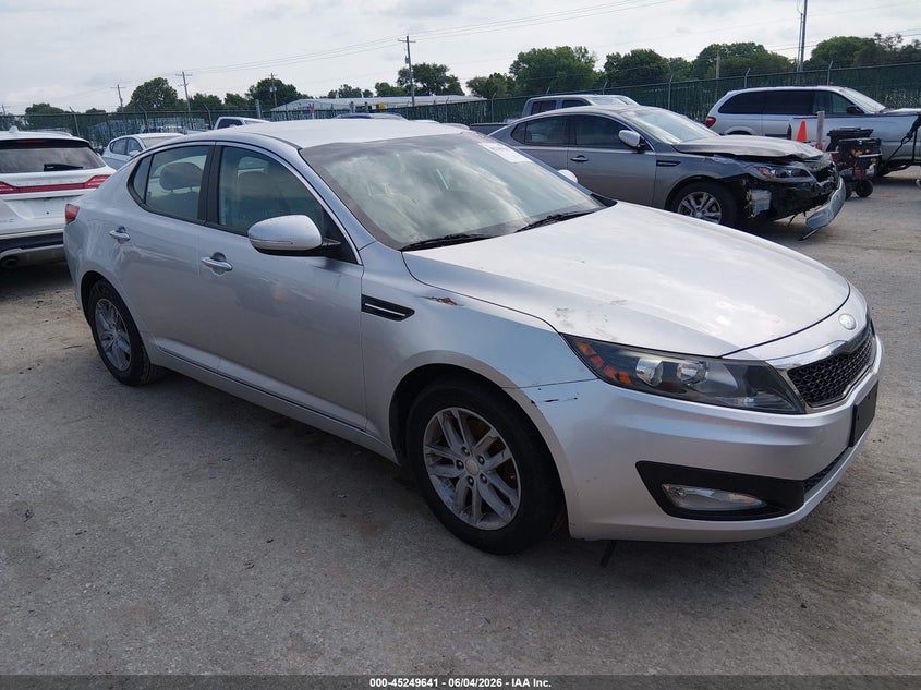 2013 Kia Optima VIN KNAGM4A7XD5361103 IAAI salvage auction — HAIL, Salvage Title, sold $625 on 2026-07-17 (photo 1)