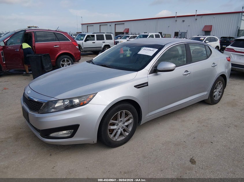 2013 Kia Optima VIN KNAGM4A7XD5361103 IAAI salvage auction — HAIL, Salvage Title, sold $625 on 2026-07-17 (photo 2)