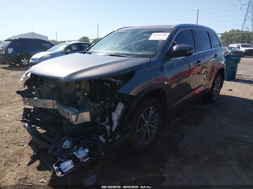 2019 Toyota Highlander VIN 5TDJZRFHXKS611357 IAAI salvage auction — FRONT END, Salvage Title, sold $9,950 on 2026-07-15 (photo 6)