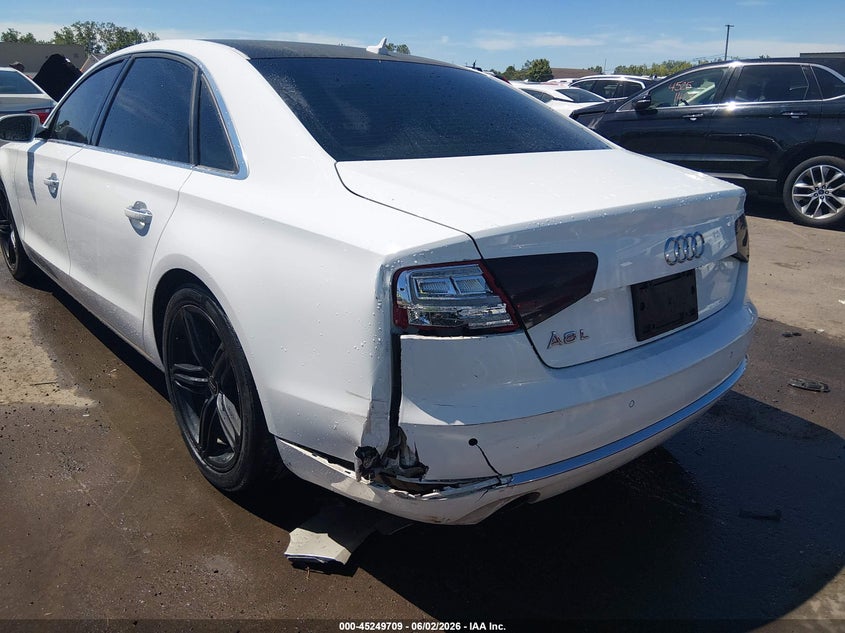 2013 Audi A8 VIN WAURGAFD7DN001154 IAAI salvage auction — LEFT REAR, Salvage Title, sold $1,550 on 2026-07-14 (photo 6)