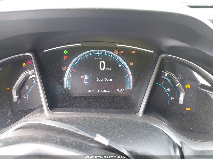 2019 Honda Civic VIN JHMFC1F79KX012944 IAAI salvage auction — RIGHT SIDE, Salvage (Texas), sold $1,550 on 2026-07-23 (photo 7)