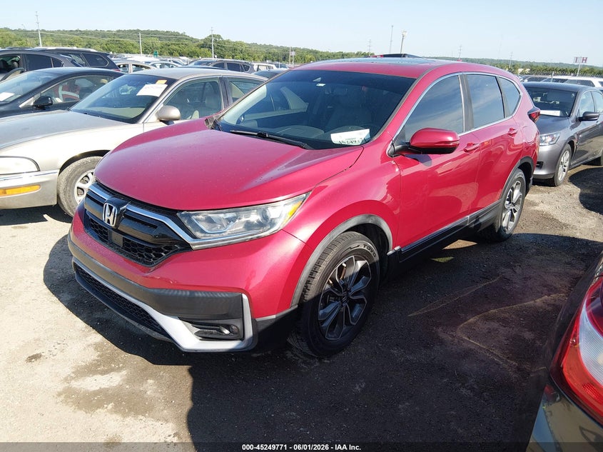 2021 Honda Cr-v VIN 2HKRW1H80MH406293 IAAI salvage auction — HAIL, Salvage Title, sold $11,200 on 2026-07-31 (photo 2)