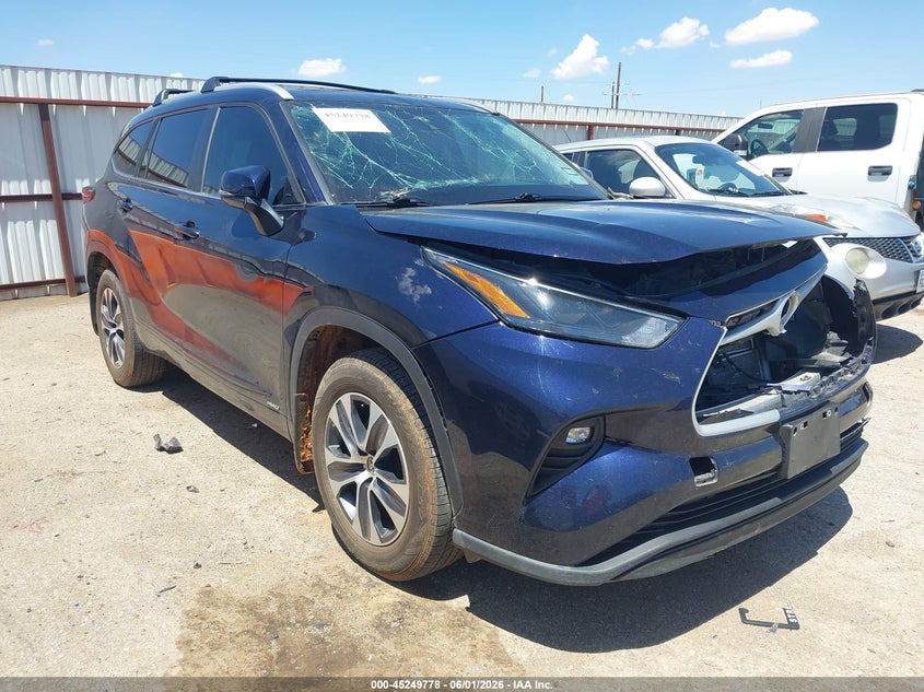 2023 Toyota Highlander VIN 5TDKBRCH2PS577838 IAAI salvage auction — FRONT END, Salvage Title, sold $13,200 on 2026-07-28 (photo 1)