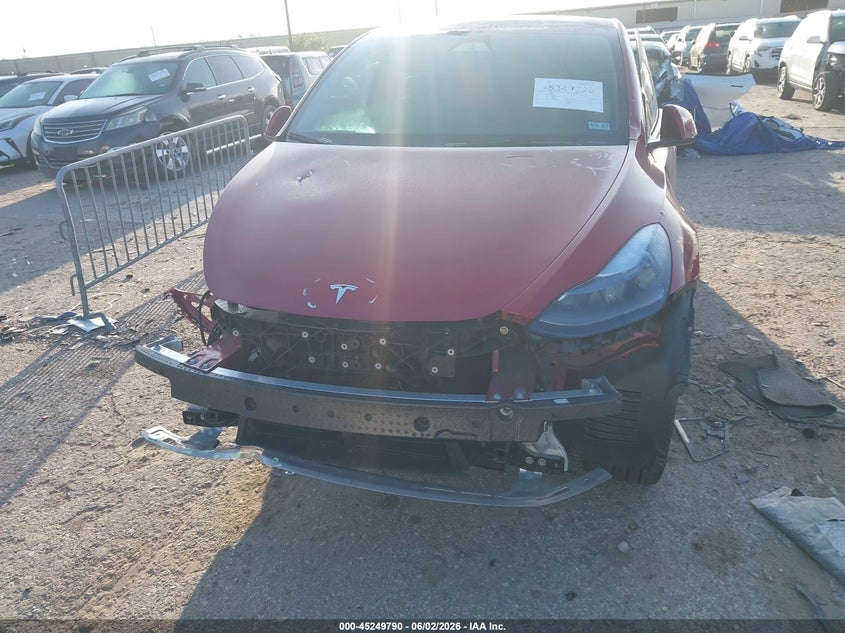 2024 Tesla Model y VIN 7SAYGDEE9RA266707 IAAI salvage auction — FRONT END, Original (Texas), sold $11,550 on 2026-07-30 (photo 6)