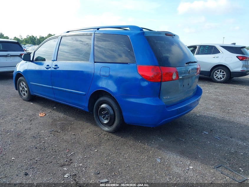 2006 Toyota Sienna VIN 5TDZA22C56S479481 IAAI salvage auction — NORMAL WEAR, Clear (Florida), sold $500 on 2026-07-14 (photo 3)