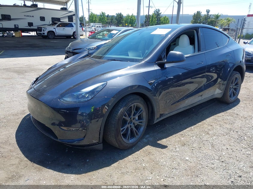 2025 Tesla Model y VIN 7SAYGDED6SF229808 IAAI salvage auction — RIGHT SIDE, Salvage Title, sold $9,350 on 2026-07-23 (photo 2)