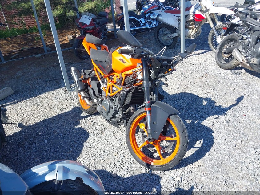2024 Ktm 390 adventure VIN MD2JYJ400RN207379 IAAI salvage auction — FRONT END, Salvage (Pennsylvania), sold $425 on 2026-07-28 (photo 1)