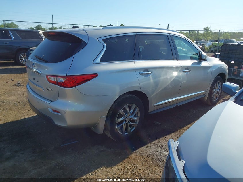 2014 Infiniti Qx60 VIN 5N1AL0MM1EC555582 IAAI salvage auction — FRONT END, Salvage Title, sold $250 on 2026-07-19 (photo 4)