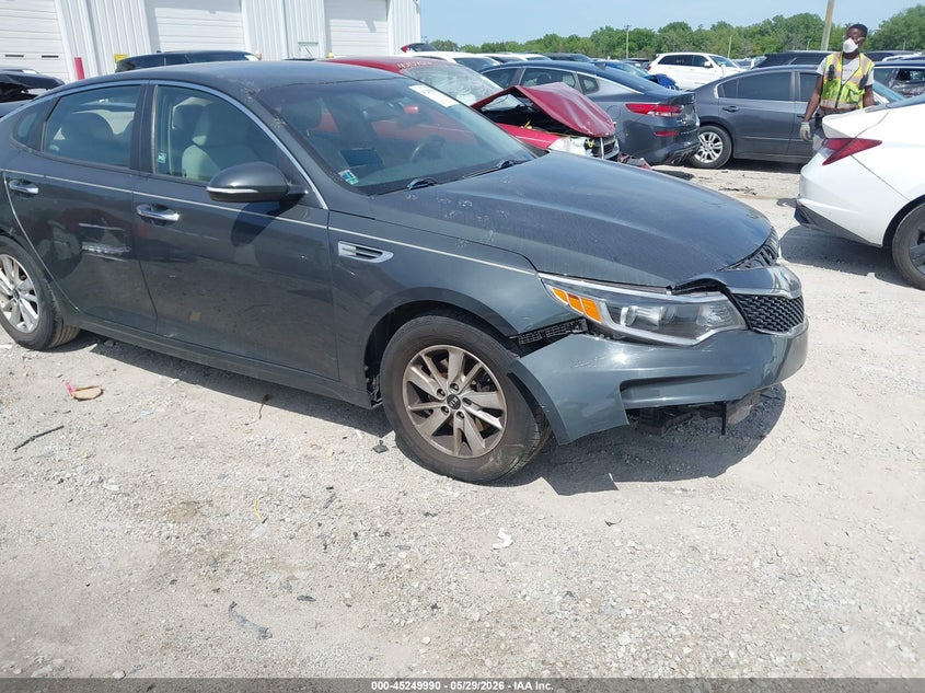 2016 Kia Optima VIN KNAGT4L36G5079459 IAAI salvage auction — FRONT & REAR, Salvage Title, sold $425 on 2026-07-14 (photo 1)