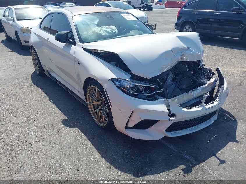 2020 BMW M2 VIN WBS2U7C07L7F02092 IAAI salvage auction — FRONT END, Salvage Title, sold $11,450 on 2026-07-20 (photo 1)
